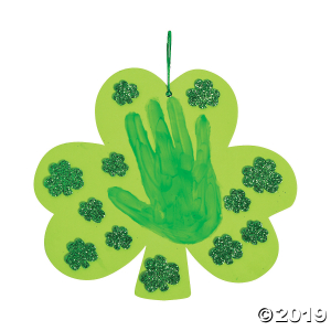 Shamrock Handprint Sign Craft Kit (Makes 12)