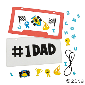 Dad License Plate Sign Craft Kit (Makes 12)