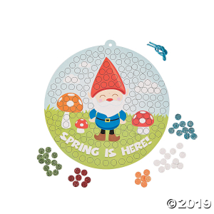 Glitter Mosaic Spring Gnome Sign Craft Kit (Makes 12)