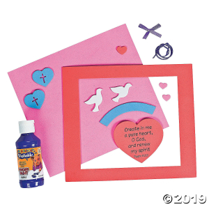 Handprint Psalm 51:10 Valentine Keepsake Craft Kit