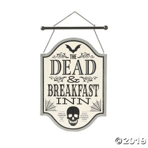Gothic Dead & Breakfast Sign Halloween Decoration (1 Piece(s))