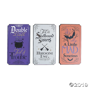 Spellbound Witchy Signs Halloween Decoration (1 Set(s))