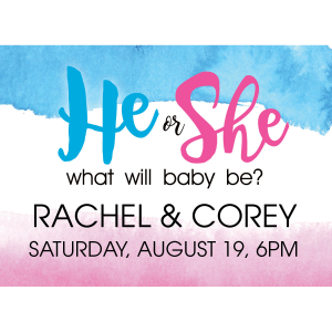 Personalized He or She Gender Reveal Yard Sign (1 Piece(s))