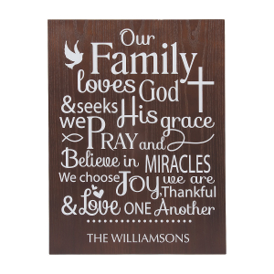 Personalized Family Religious Sign (1 Piece(s))