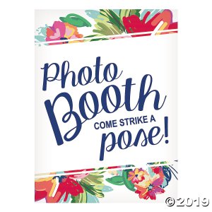 Bright Floral Photo Booth Sign (1 Piece(s))