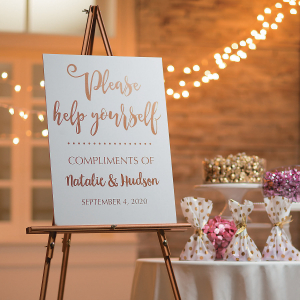 Personalized Help Yourself Wedding Sign (1 Piece(s))