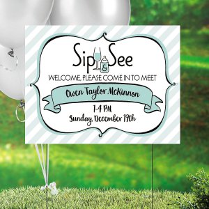 Personalized Sip & See Yard Sign (1 Piece(s))