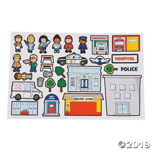 Giant Community Helpers Sticker Scenes (Makes 12)