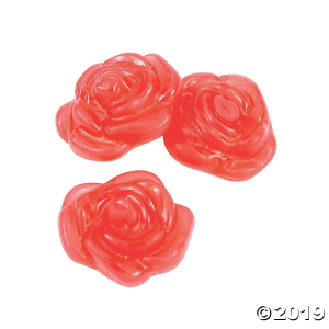 Red Rose-Shaped Gummy Candy (96 Piece(s))