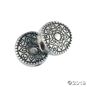 Silvertone Decorative Spacer Beads (50 Piece(s))