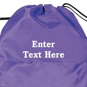 Personalized Large Purple Drawstring Bags (Per Dozen)