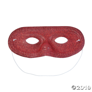 Red Glitter Masks (Per Dozen)