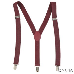 Burgundy Team Spirit Suspenders (1 Piece(s))