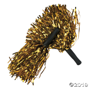 Gold Metallic Pom-Poms - 12 Pc. (Per Dozen)