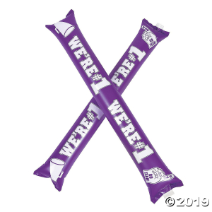 Inflatable Purple Team Spirit Boom Sticks (24 Piece(s))