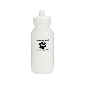 Opaque White Paw Print Personalized Plastic Water Bottles (50 Piece(s))