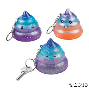 Rainbow Poop Emoji Scented Squishy Keychain (1 Piece(s))