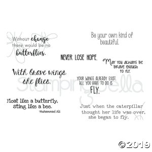 Cling Stamps-Butterfly Sentiment (1 Set(s))