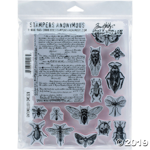 Tim Holtz Cling Stamps 7"X8.5"-Entomology (1 Piece(s))