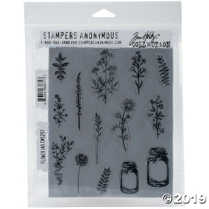 Tim Holtz Cling Stamps 7"X8.5"-Flower Jar (1 Piece(s))