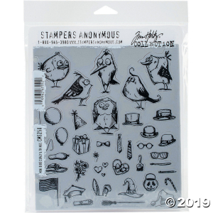 Tim Holtz Cling Stamps - Mini Bird Crazy & Things (1 Piece(s))