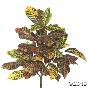 Vickerman 34" Artifical Green and Orange Cronton Plant (1 Piece(s))
