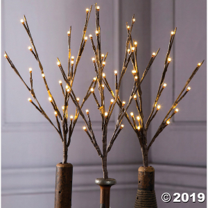 Battery Operated LED Lighted Branch 17"-Brown Branches/Warm White Lights (1 Piece(s))