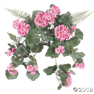 Vickerman 22" Artificial Coral Geranium Hanging (1 Piece(s))
