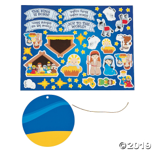 Nativity Sticker Scene Ornaments (Makes 24)