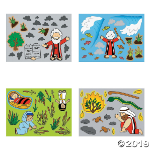 Stories of Moses Mini Sticker Scenes (Makes 24)