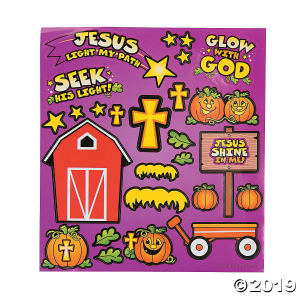 3D Christian Pumpkin Sticker Scenes (Makes 12)