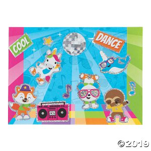 Dancing Animals Mini Sticker Scenes (Per Dozen)