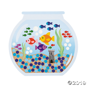 Count to 100 Fishbowl Sticker Scenes (Makes 12)