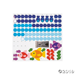 Count to 100 Fishbowl Sticker Scenes (Makes 12)