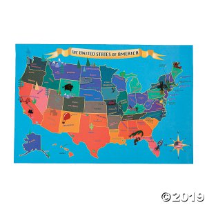 USA Map Sticker Scenes (Makes 12)