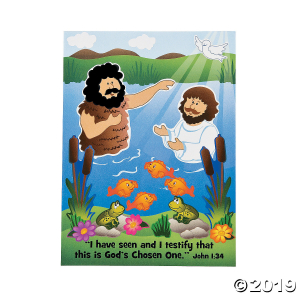 Baptism of Jesus Mini Sticker Scenes (Makes 12)