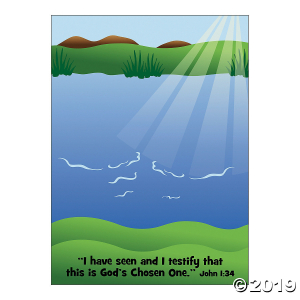 Baptism of Jesus Mini Sticker Scenes (Makes 12)