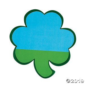 Shamrock-Shaped St. Patrick's Day Sticker Scenes (Per Dozen)