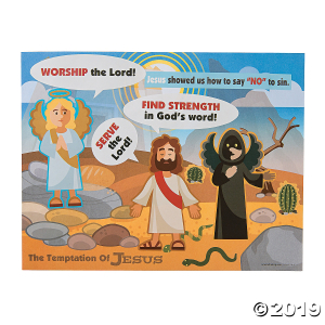 The Temptation of Jesus Sticker Scenes (Makes 12)