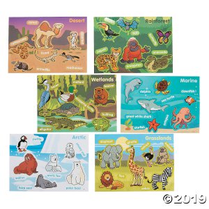 Animal Habitat Mini Sticker Scenes (Makes 24)