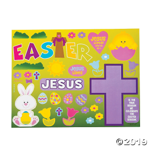 Jesus Is the Reason For the Season Easter Sticker Scenes (Makes 12)