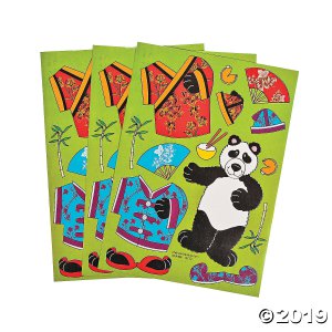 Dress-a-Panda Stickers (Makes 12)