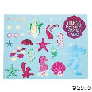 Mermaid Sparkle Sticker Scenes (Per Dozen)