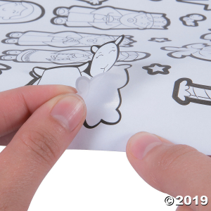 Color Your Own Nativity Sticker Scenes (Per Dozen)