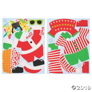 Dress-Up Santa Sticker Scenes (Makes 12)