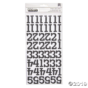 American Crafts Thickers 3D Black Glitter Number Stickers (99 Piece(s))