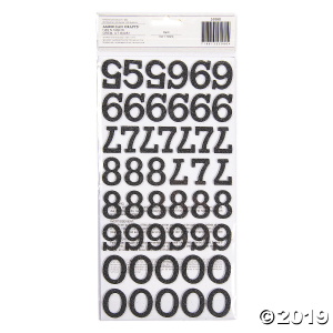 American Crafts Thickers 3D Black Glitter Number Stickers (99 Piece(s))