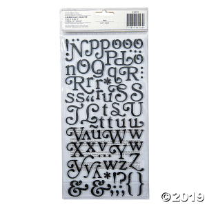 American Crafts Thickers 3D Boho Black Glitter Alphabet Stickers (1 Unit(s))