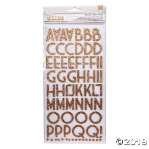 American Crafts Thickers 3D Wisecrack Gold Glitter Alphabet Stickers (135 Piece(s))