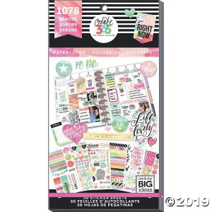 Happy Planner Sticker Value Pack-Watercolor - Classic, 1078/Pkg (1078 Piece(s))